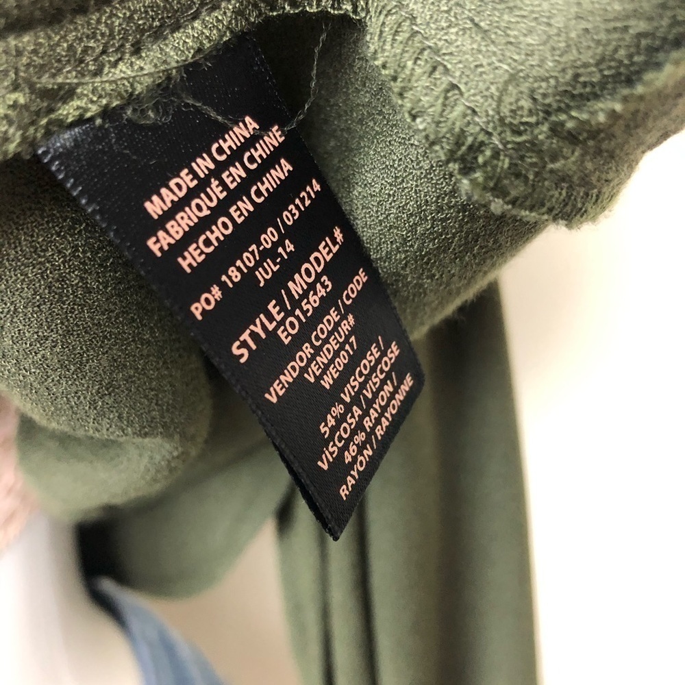 🎁 Ella Moss Stella Moto Jacket in Army Green XS Women’s - Picture 3 of 7